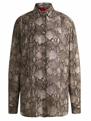 HUGO wom-The Boyfriend Shirt 50539779-972_01