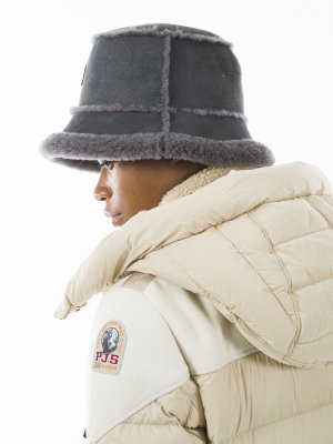 PARAJUMPERS wom-SHEARLING BUCKET HAT HA32-251_03